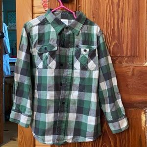 Gymboree youth size 5t green button down